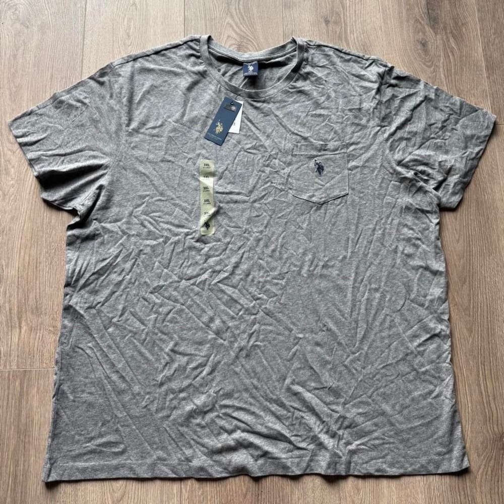 U.S. Polo Assn Gray Pocket Tee NWT Size 3XL